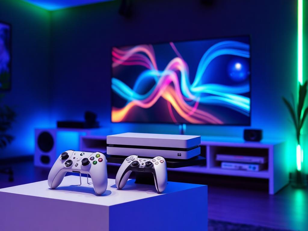 PS5 console station with gaming chairs